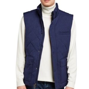 Fisher + Baker‎ Men's Lexington Quilted Zip-Front Vest large Navy nwot